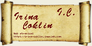 Irina Coklin vizit kartica